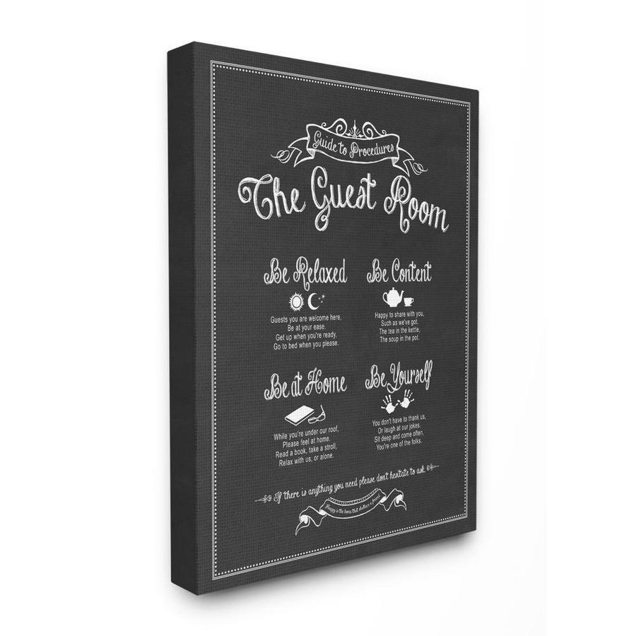 Stupell Industries The Guest Room Guide Frameless 40 In H X 30 In W Vintage Retro Canvas Print In The Wall Art Department At Lowes Com