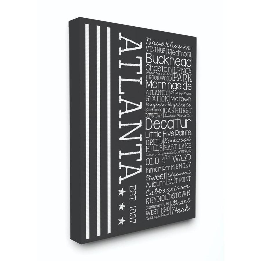 The Stupell Home Decor Collection Atlanta Words and Cities Typography Art Canvas