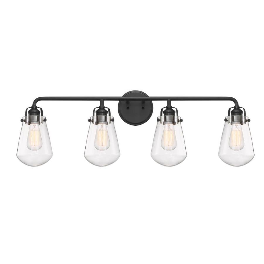 Designers Fountain Elliott 4 Light Black Farmhouse Vanity Light In The Vanity Lights Department At Lowes Com