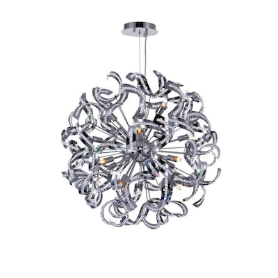 CWI Lighting Swivel 14-Light Chrome Modern/Contemporary Chandelier CWI Lighting Swivel 14-Light Chrome Modern/Contemporary Chandelier