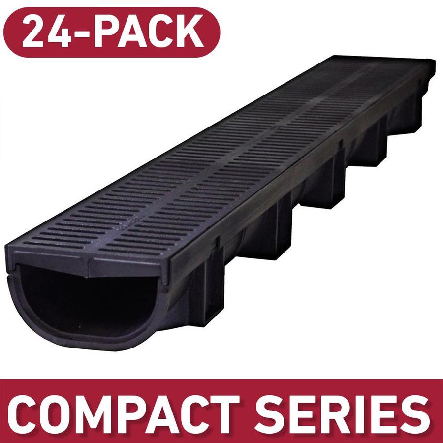 U.S. Trench Drain 24-Pack 40-in L x 5-1/4-in W Channel Drain with Grate ...