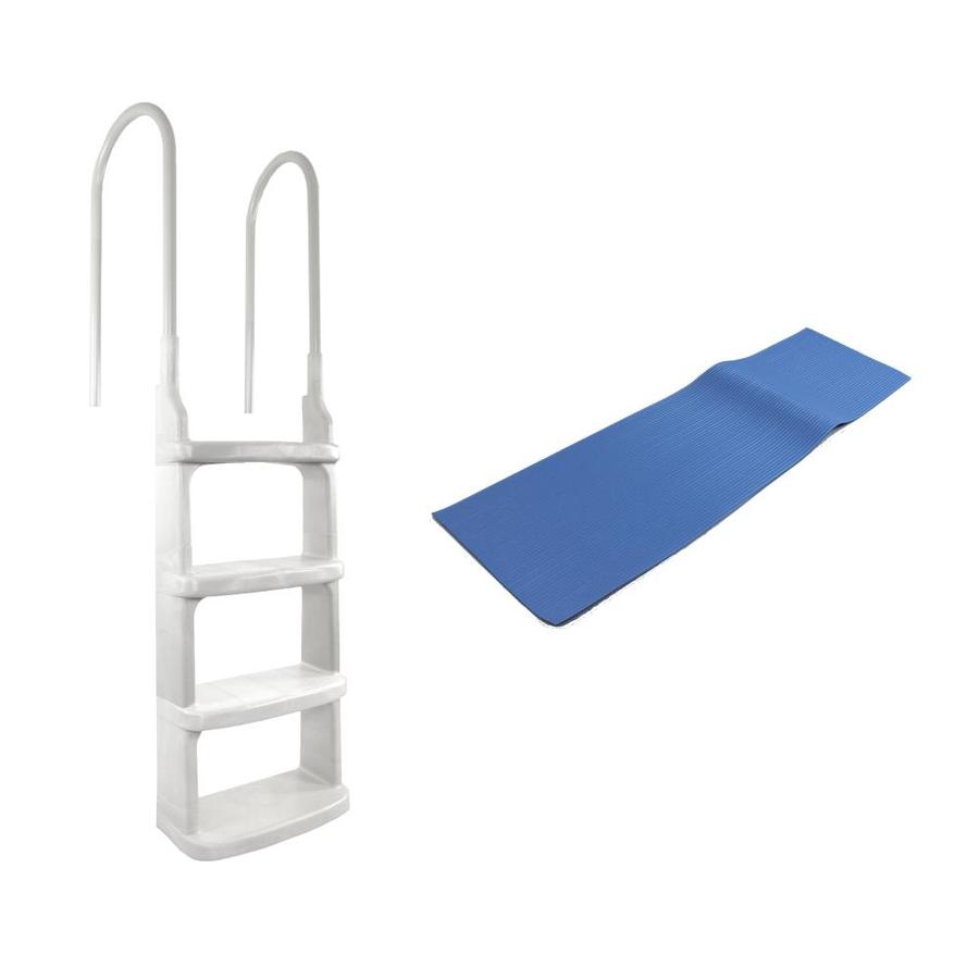 Main Access 54 In Plastic Drop In Pool Steps Hand Rail In The Above Ground Pool Ladders And Steps 8987