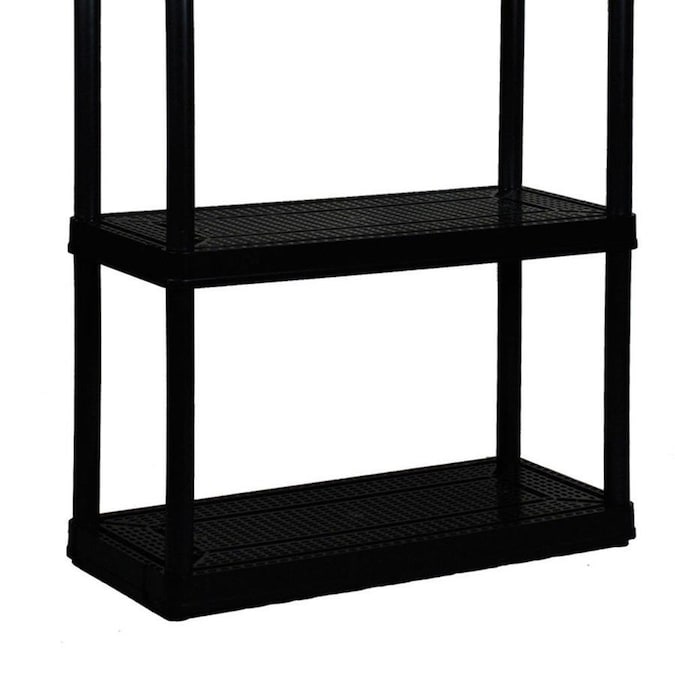 Gracious Living 12in D x 24in W x 48in H 4Tier Plastic Utility Shelving Unit in the
