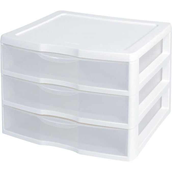 Sterilite Corporation 3 Drawers Clear Stackable Plastic