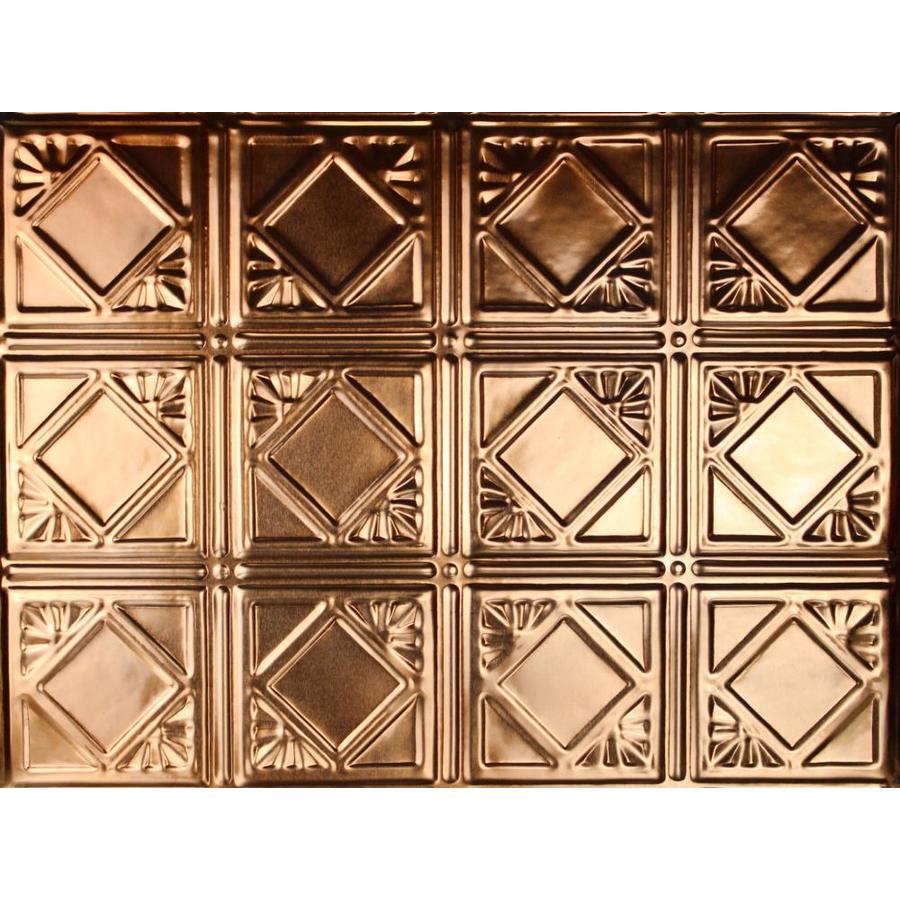 Metal Ceiling Express 18in x 24in 5Pack Copper Color Metal/Tin SurfaceMount Panel Ceiling