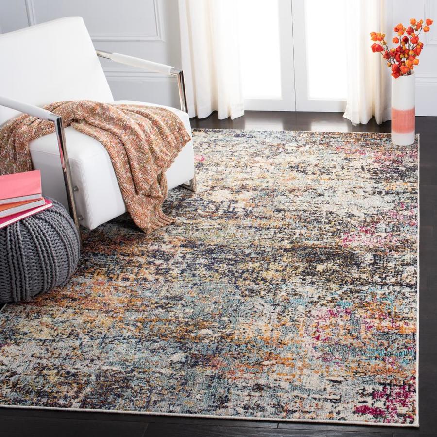 Safavieh Madison Baie 9 x 12 Gray/Multi Abstract Area Rug in the Rugs ...