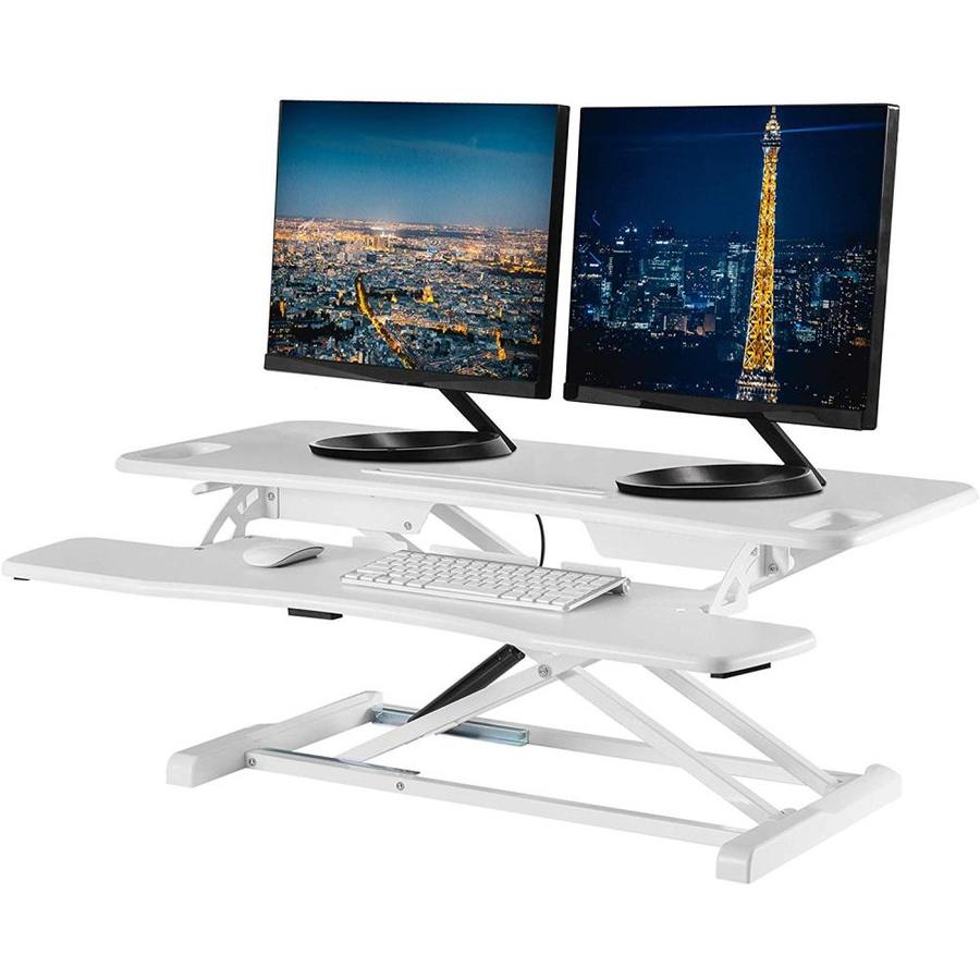 Techorbits Rise X Pro Modern Contemporary White Standing Desk At