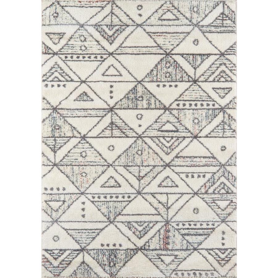 Momeni Lima 5 X 8 Ivory Indoor Geometric Area Rug In The Rugs Department At Lowes Com