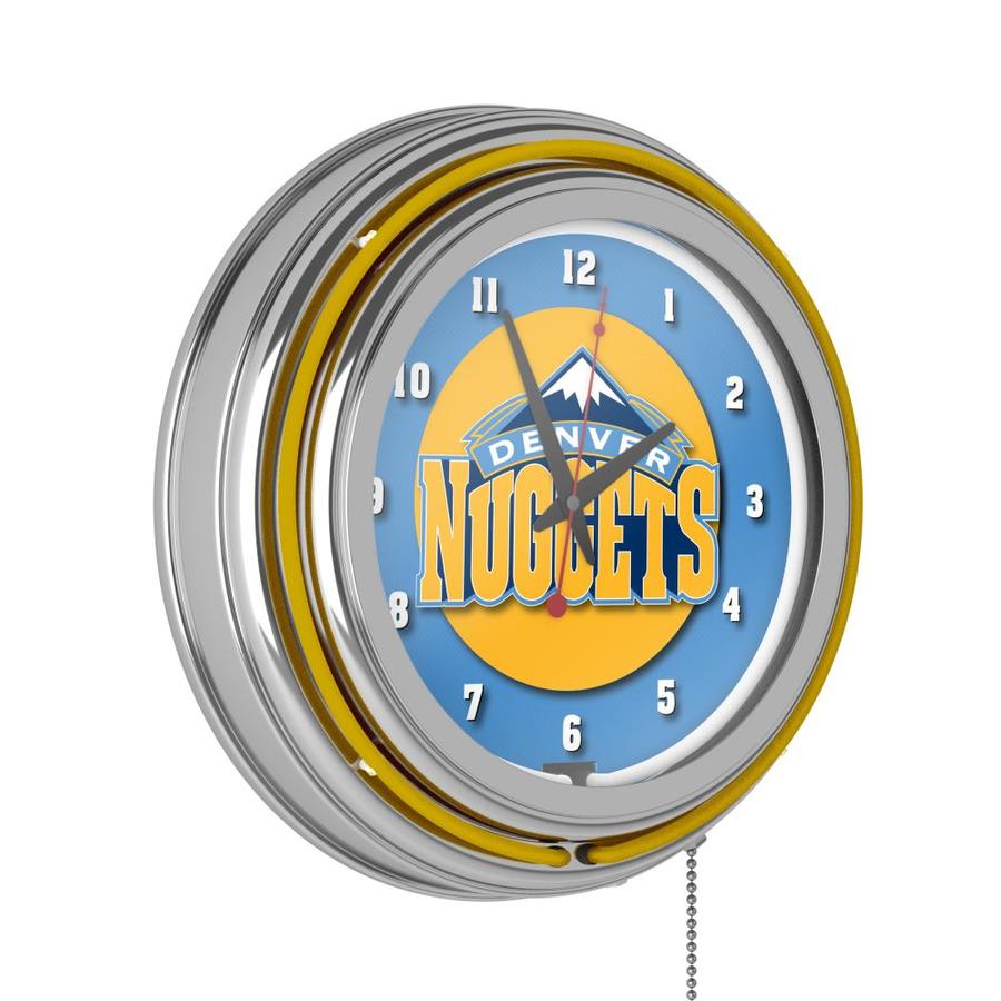 Trademark Gameroom Denver Nuggets Clocks Analog Round Wall Clock in the