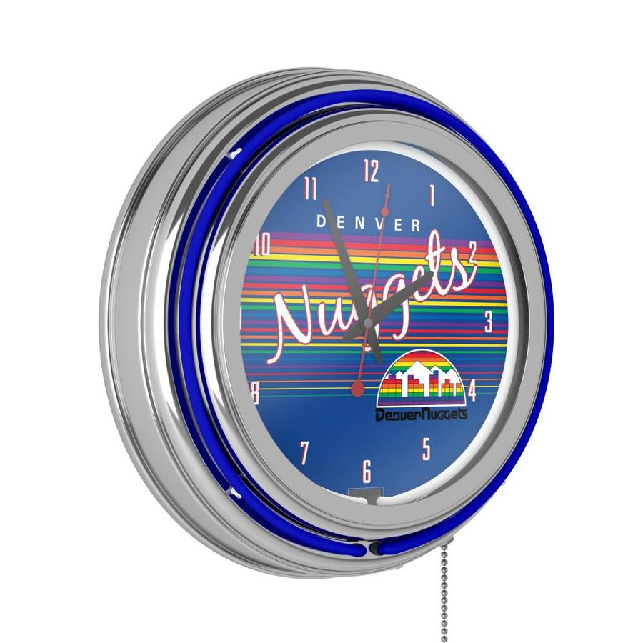 Trademark Gameroom Denver Nuggets Clocks Analog Round Wall Clock in the