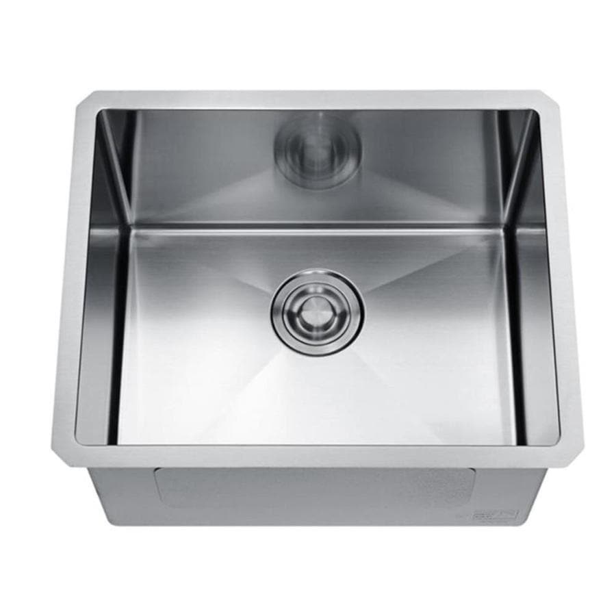 CASAINC Kitchen Sink 10-in x 20-in Silver Single Bowl Drop-In or ...