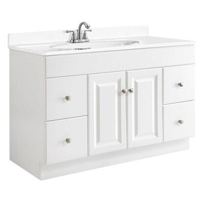 Design House Wyndham 48 In White Bathroom Vanity Cabinet At Lowes Com