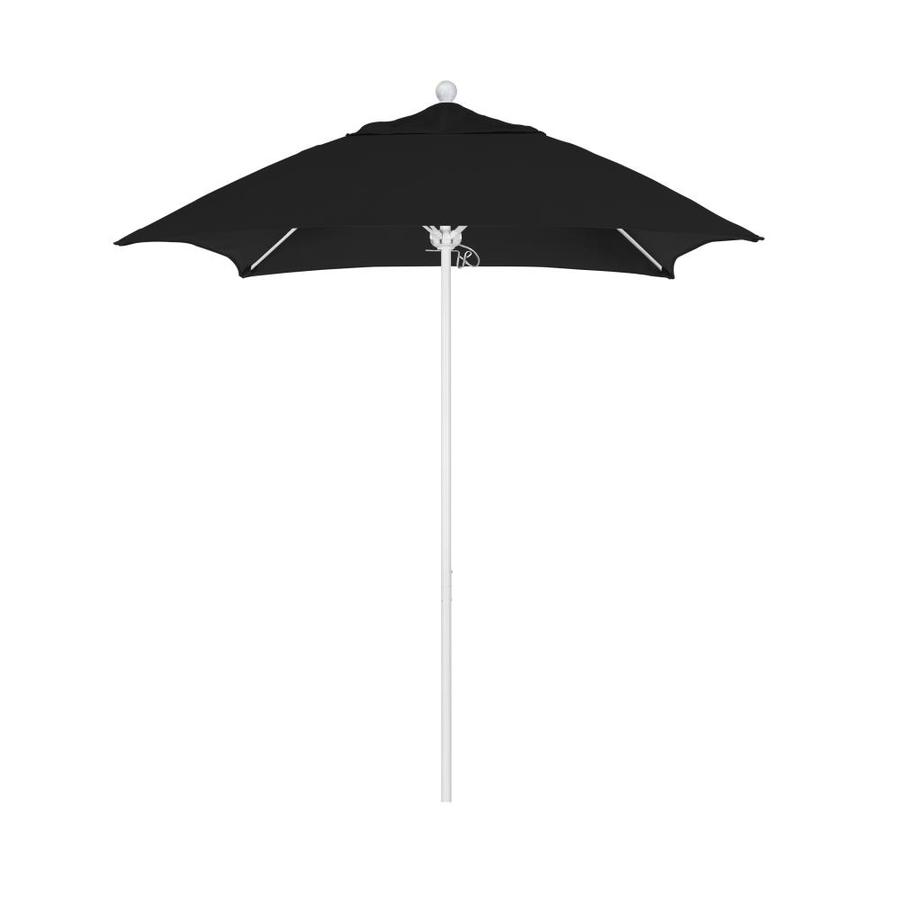 California Umbrella Black Market 6 Ft Square Patio Umbrella With Wood Frame In The Patio Umbrellas Department At Lowes Com