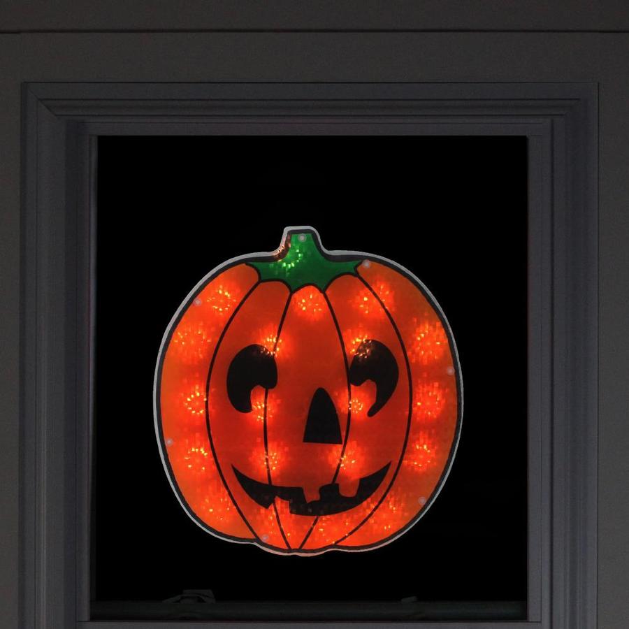 Northlight 13-in Holographic Lighted Jack O's Lantern Pumpkin Halloween ...