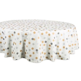 Dii Christmas Star Print Tablecloth 70 Round In The Table Covers Department At Lowes Com
