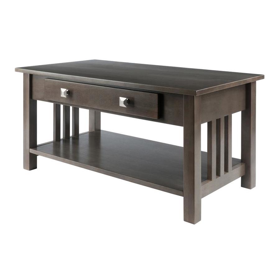 Winsome Wood Stafford Oyster Gray Wood Coffee Table in the Coffee ...