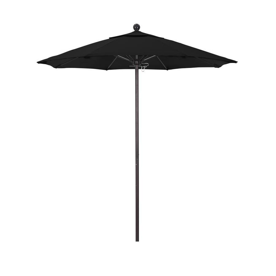 California Umbrella 11 Ft Octagon Black With Matted White Aluminum Frame No Tilt Market Patio Umbrella In The Patio Umbrellas Department At Lowes Com