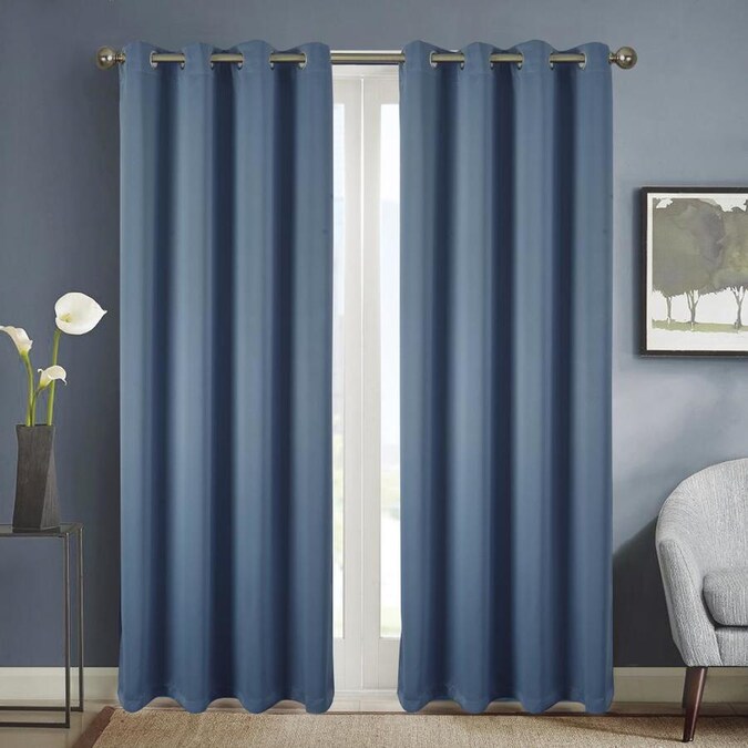 Olivia Gray Anchorage Solid Blackout 54 X 84 In Grommet Single Olivia Gray Anchorage Solid Blackout 54