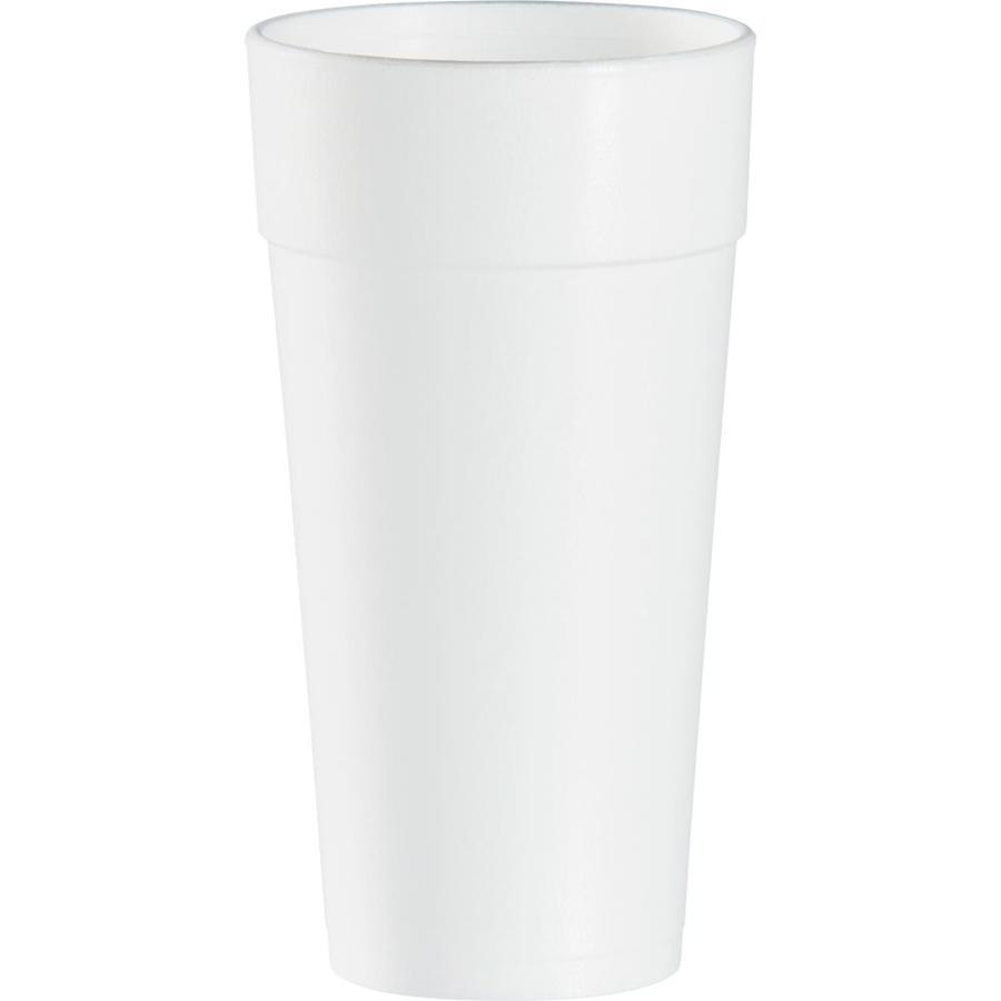 Dart 500Count 24oz White Styrofoam Disposable Cups in the Disposable Cups department at