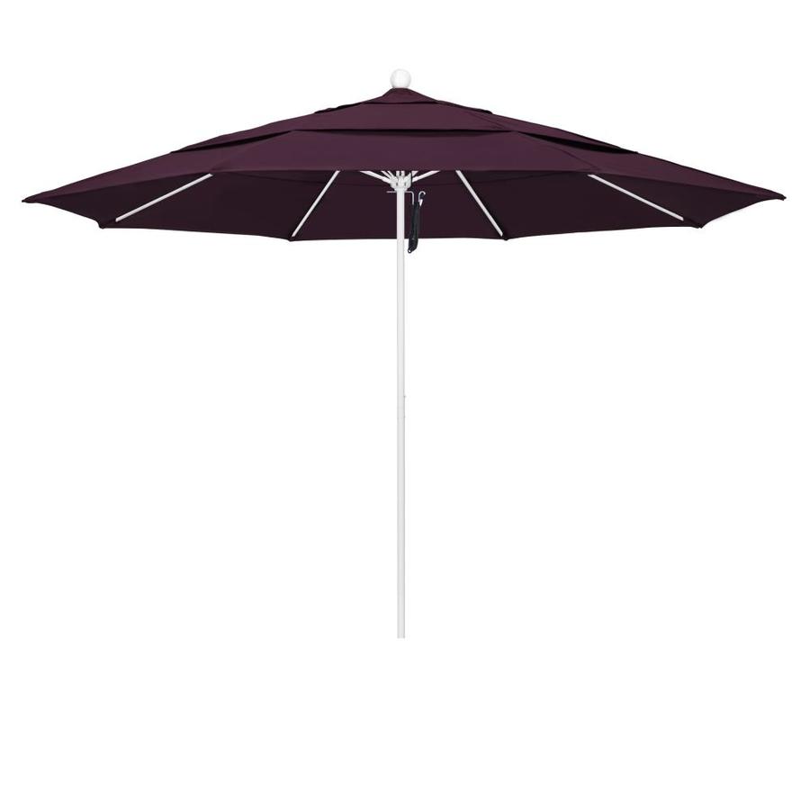 California Umbrella 6 Ft Square Jockey Red With Matted White Aluminum Frame No Tilt Market Patio Umbrella In The Patio Umbrellas Department At Lowes Com