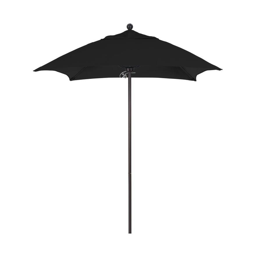 California Umbrella 6 Ft Square Black With Bronze Aluminum Frame Umbrella 6 Ft Square Black With Bronze