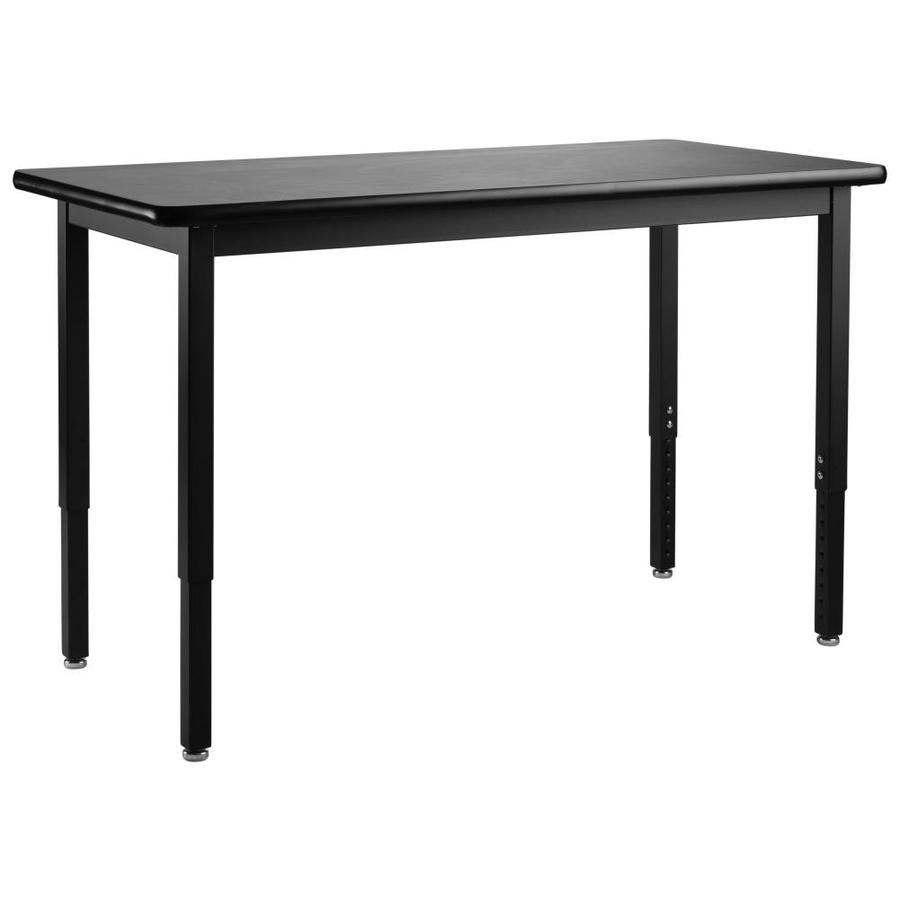 National Public Seating High Pressure Laminate Top Science Lab Table Black Top and Ashwood Legs 60L X 30H