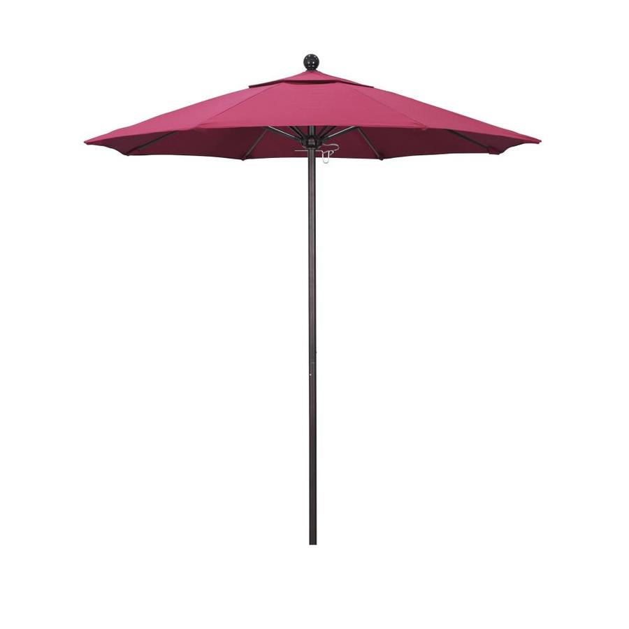 California Umbrella 7 5 Ft Octagon Hot Pink With Matted White Aluminum Frame No Tilt Market Patio Umbrella In The Patio Umbrellas Department At Lowes Com