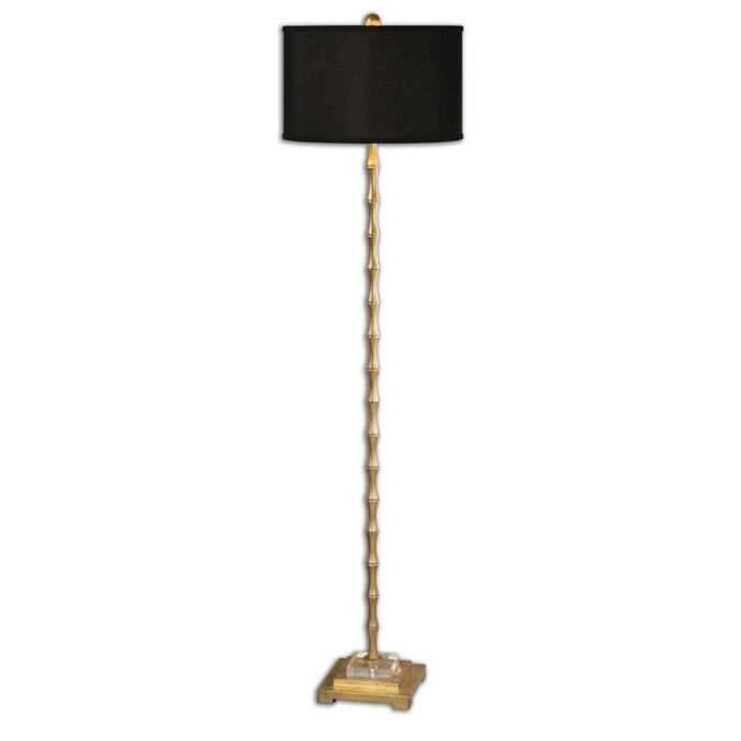 Global Direct 64 5 In Gold Floor Lamp With Black Shade The Global Direct 64 5 In Gold Floor Lamp