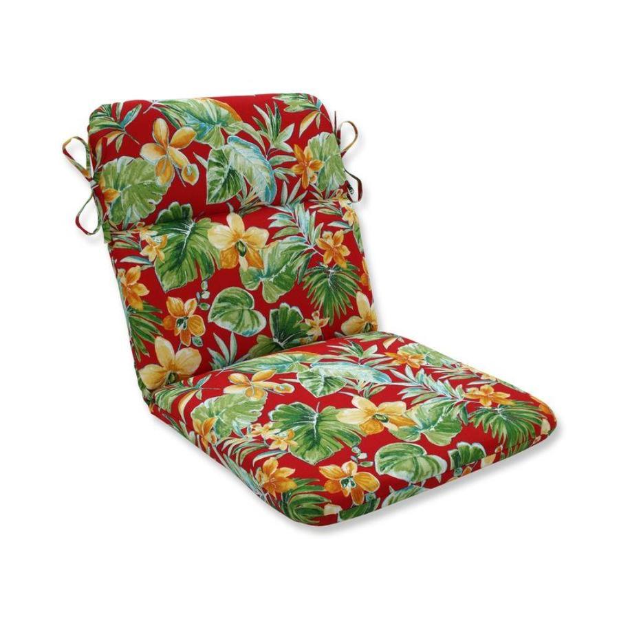 Pillow Perfect Beachcrest Poppy Red Patio Chair Cushion in the Patio ...