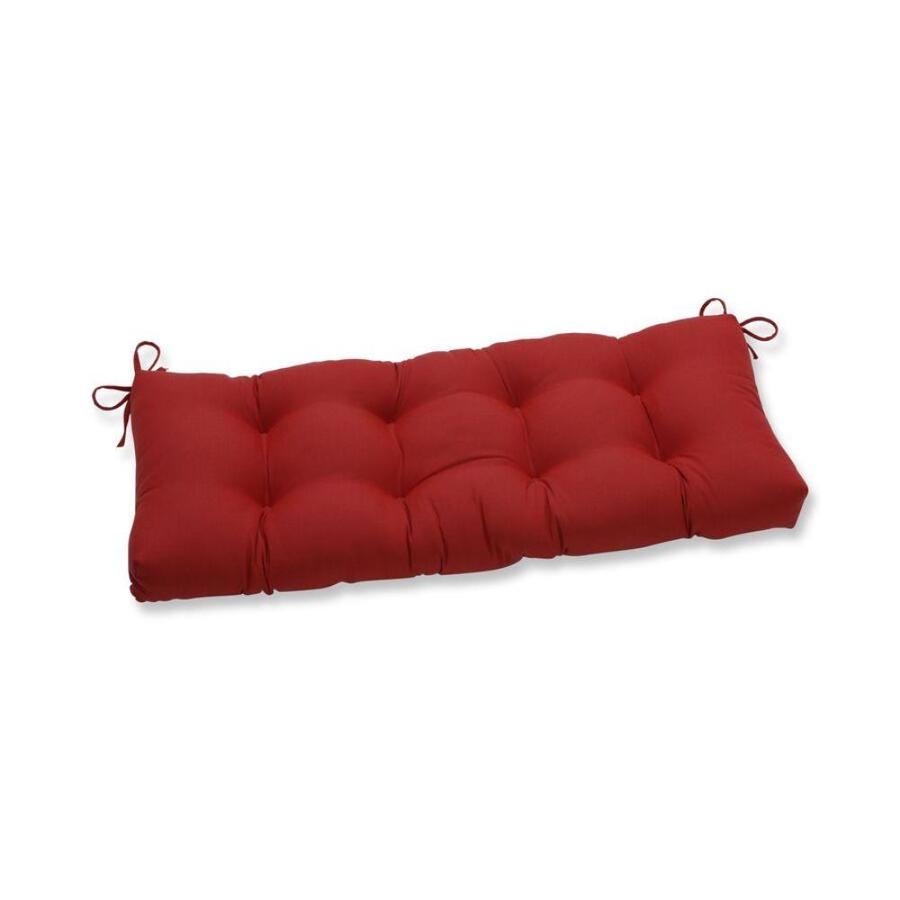Pillow Perfect Tweed Red Red Patio Bench Cushions in the Patio ...