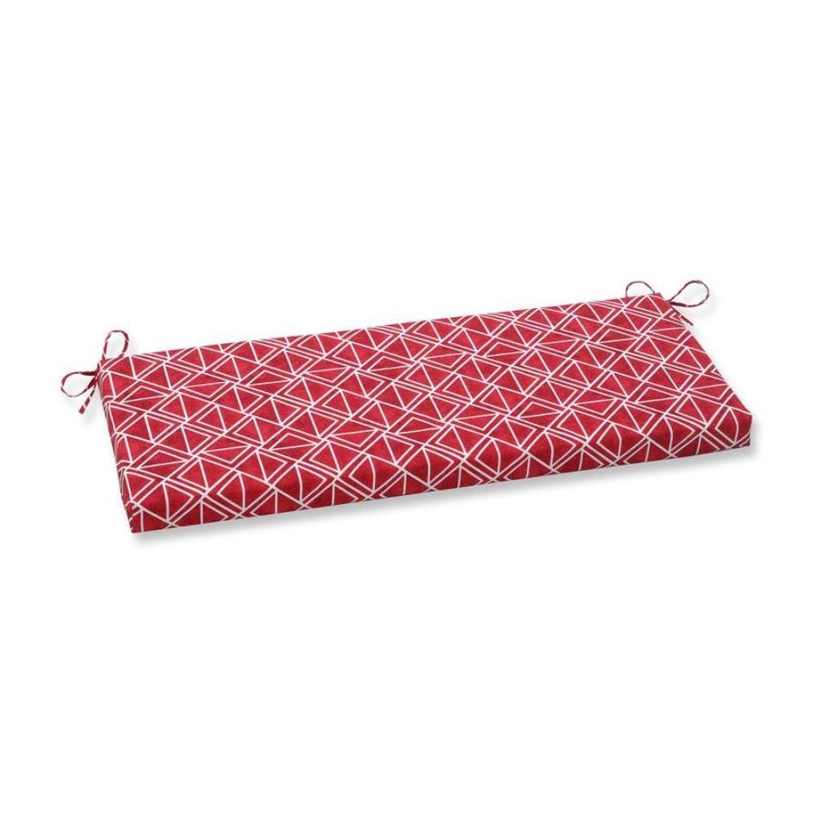 Pillow Perfect Lanova Apple Red Patio Bench Cushion in the Patio Furniture Cushions department