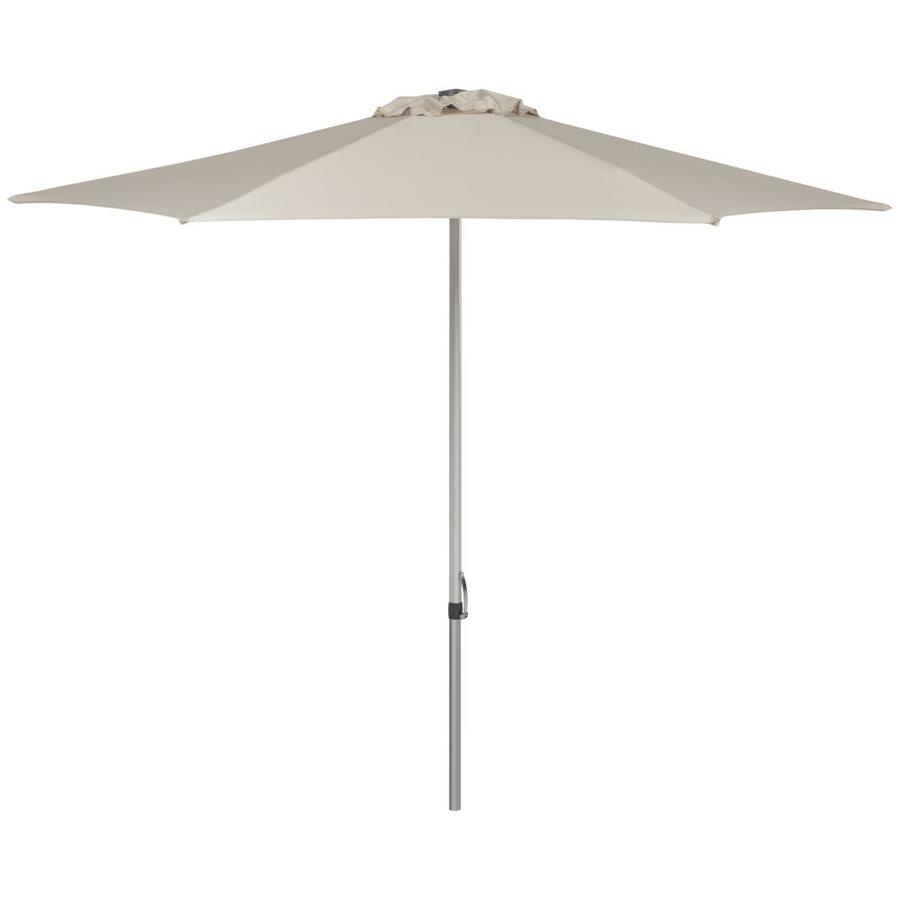 Safavieh 9 Ft Octagon Navy With Brown Aluminum Frame No Tilt Market Patio Umbrella In The Patio Umbrellas Department At Lowes Com