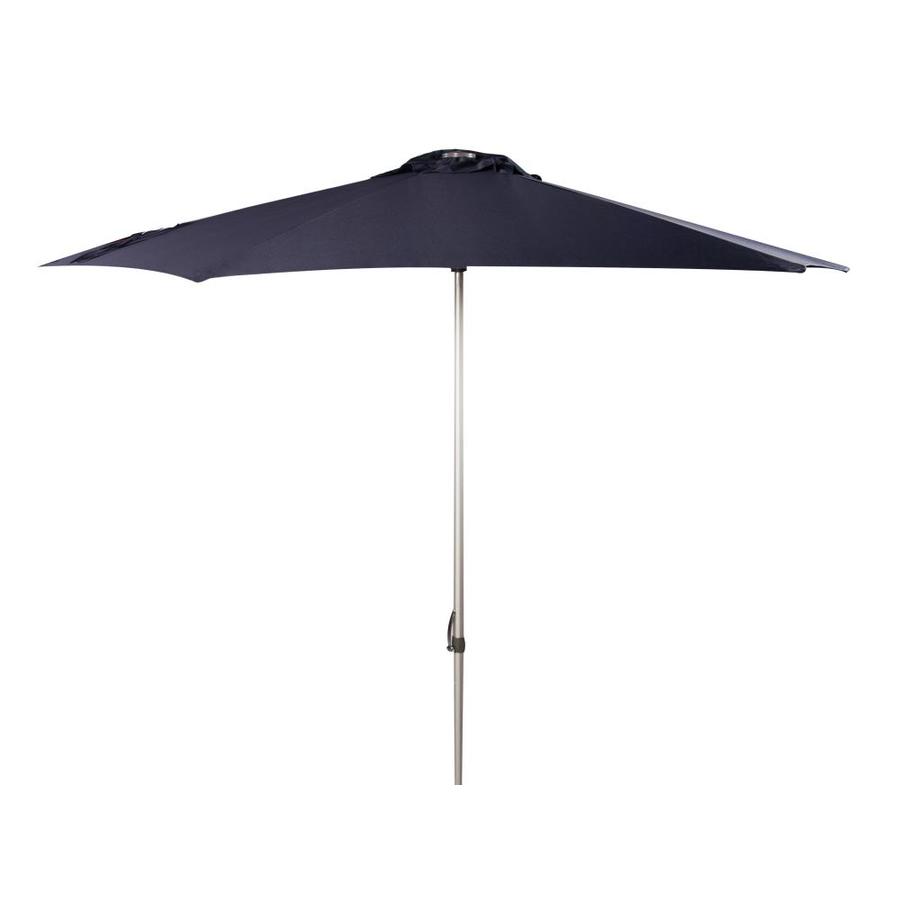 Jordan Manufacturing Navy Market 4 Ft No Tilt Patio Umbrella With Black Steel Frame In The Patio Umbrellas Department At Lowes Com