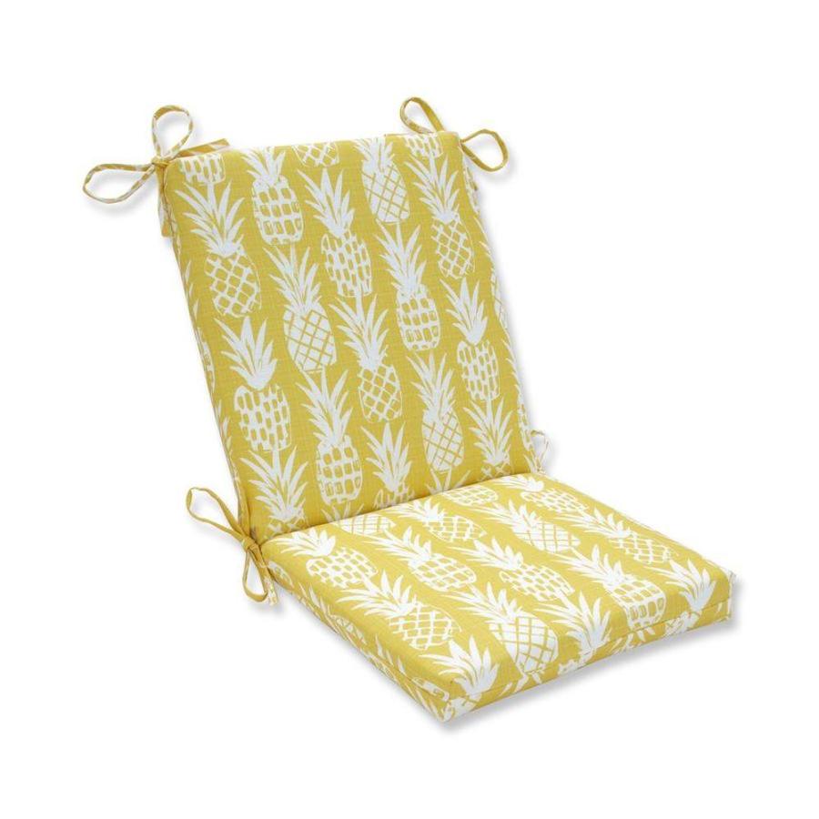 Pillow Perfect Pineapple Pineapple Yellow Patio Chair Cushion In The