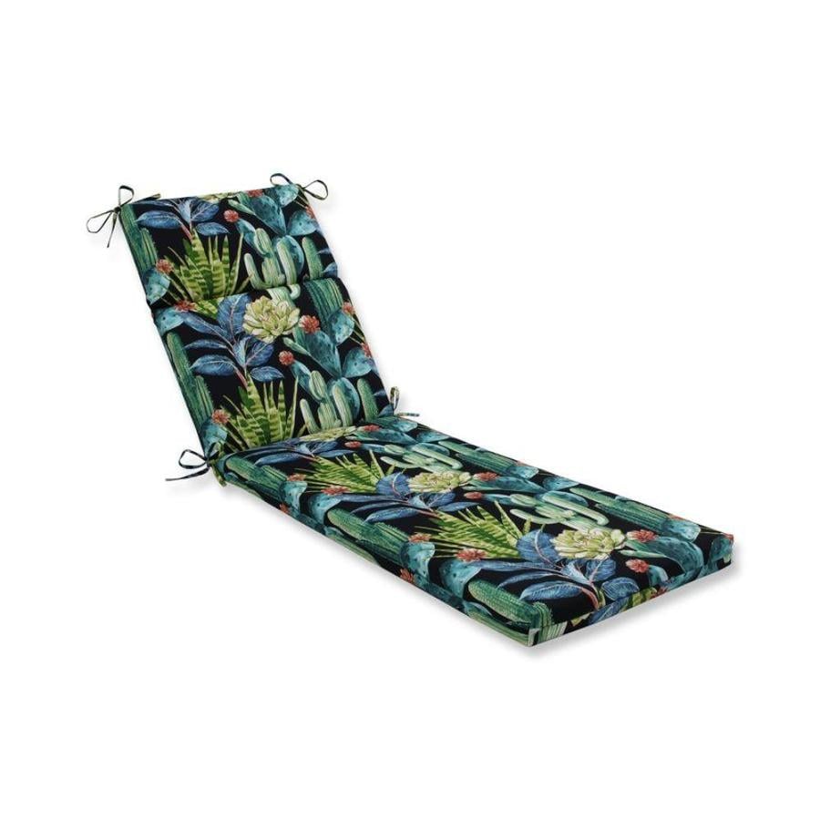 Pillow Perfect Hatteras Ebony Black Patio Chaise Lounge Chair Cushion ...