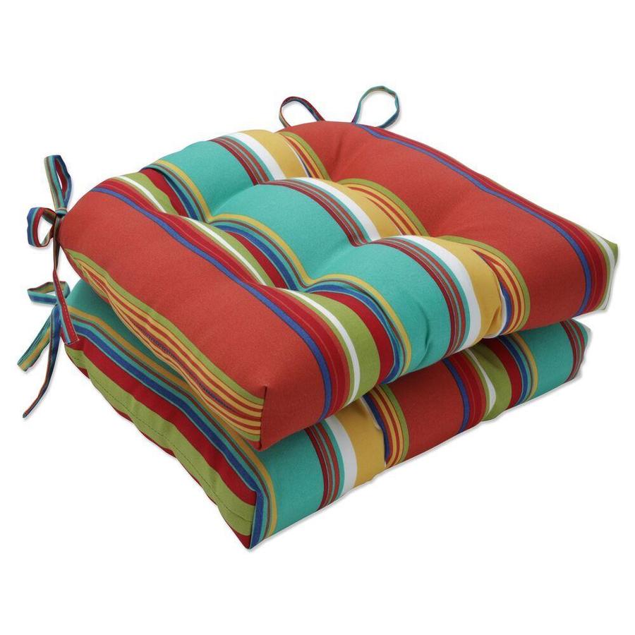 Pillow Perfect Westport Spring 2-Piece Red Patio Chair Cushion in the ...