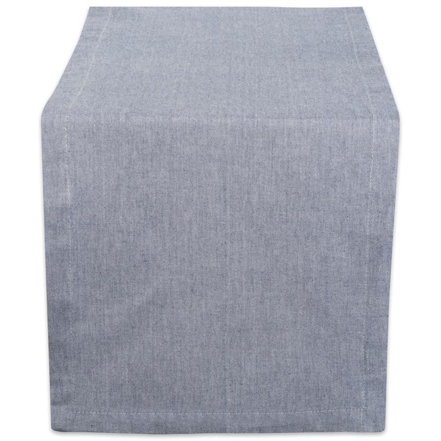 DII Blue Solid Chambray Table Runner in the Table Covers department at
