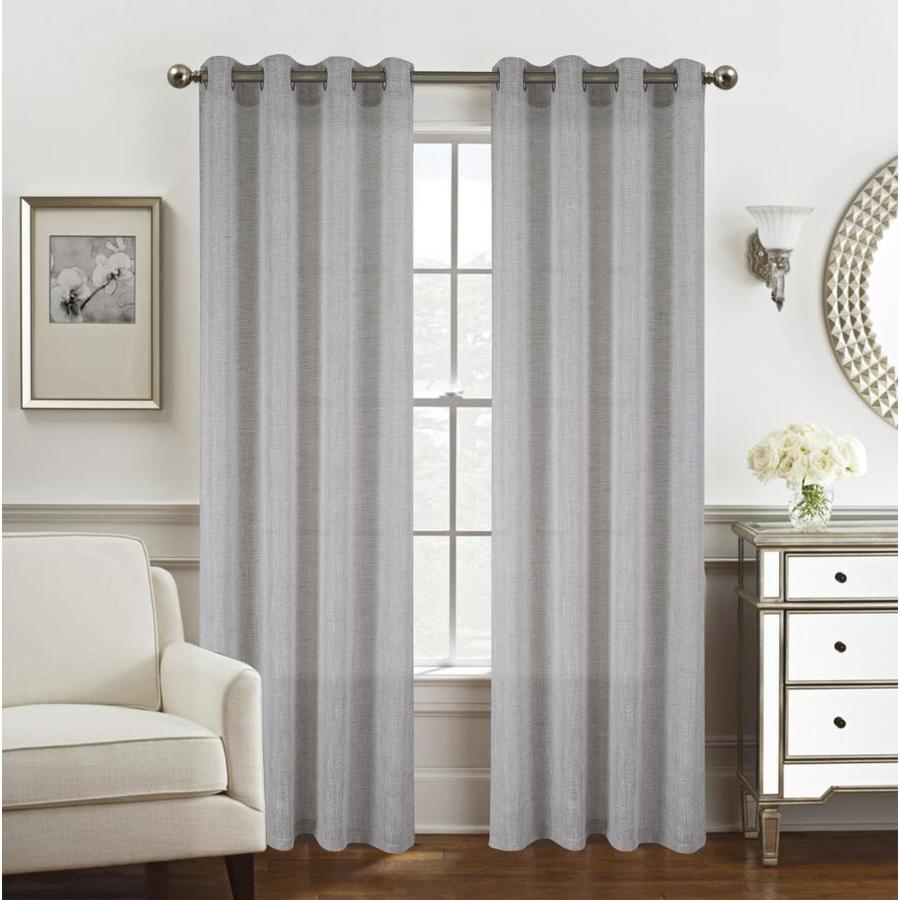 Olivia Gray 84-in Taupe Polyester Light Filtering Grommet Single ...