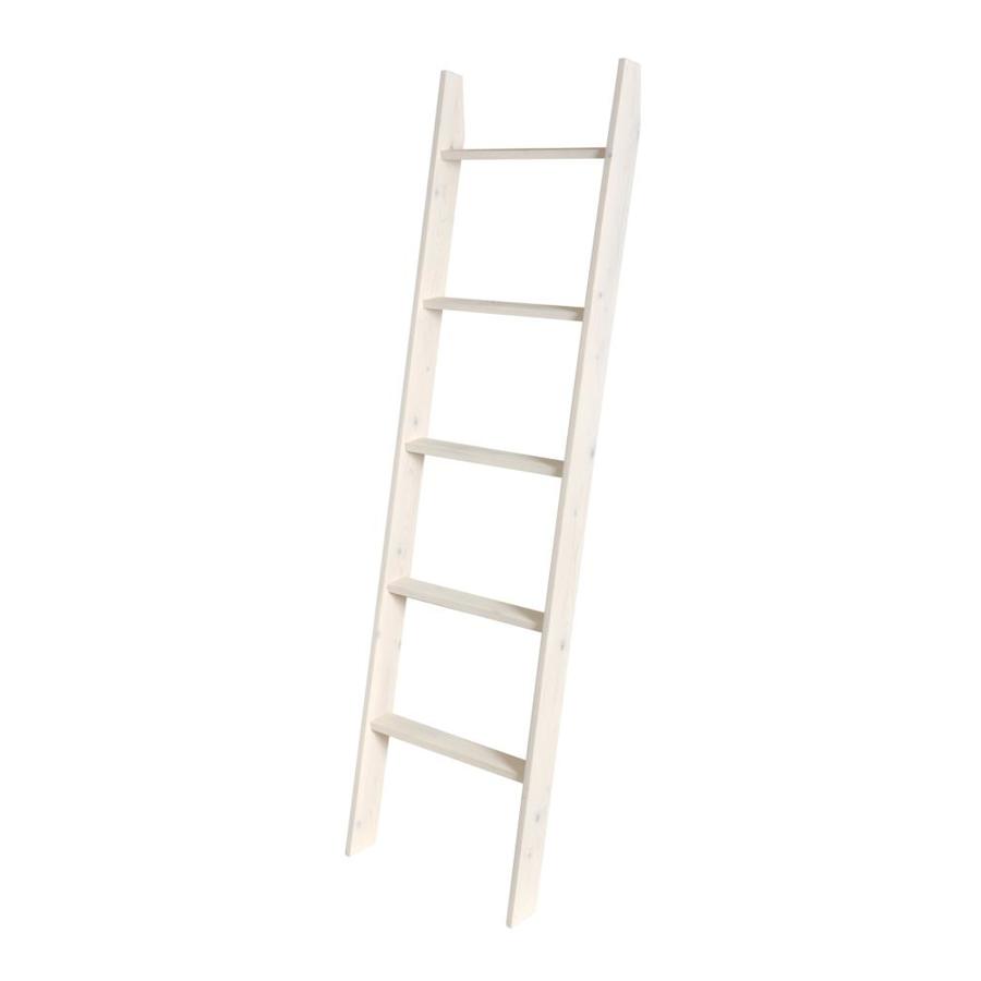 BrandtWorks White Leaning Blanket Ladder in the Blanket Ladders