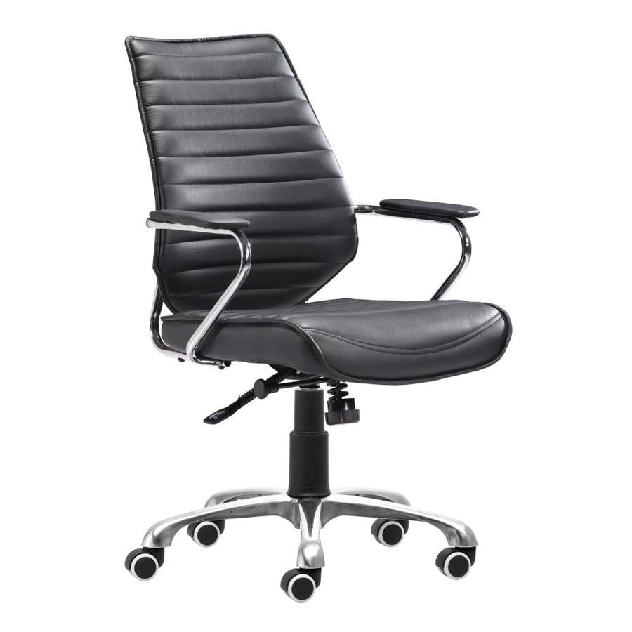 Zuo Modern Glider Taupe Contemporary Ergonomic Swivel Desk Chair in the