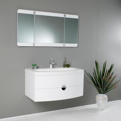 Fresca Energia 36 In White Modern Bathroom Vanity With White Modern Bathroom Vanity