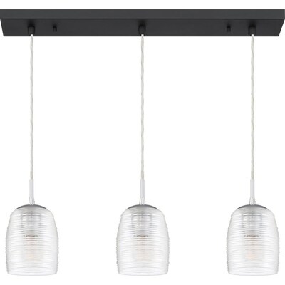 Quoizel Realm 3-Light Earth Black Transitional Chandelier Quoizel Realm 3-Light Earth Black Transitional Chandelier