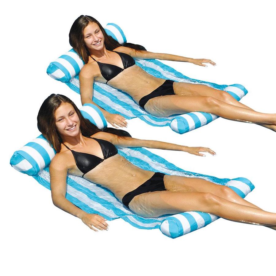 Swimline Premium Pool Floating Water Hammock Lounge Chair Open Box 2 Pack 