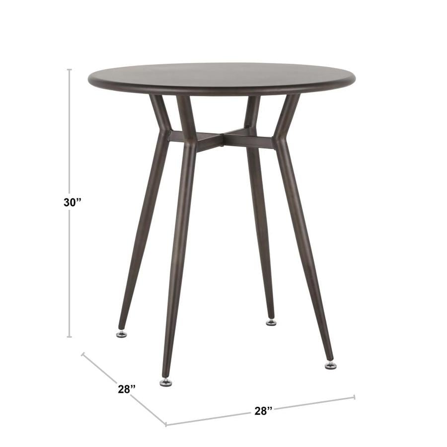 Lumisource Clara Antique Metal Round Dining Table Metal With Antique Metal Metal Base In The Dining Tables Department At Lowes Com