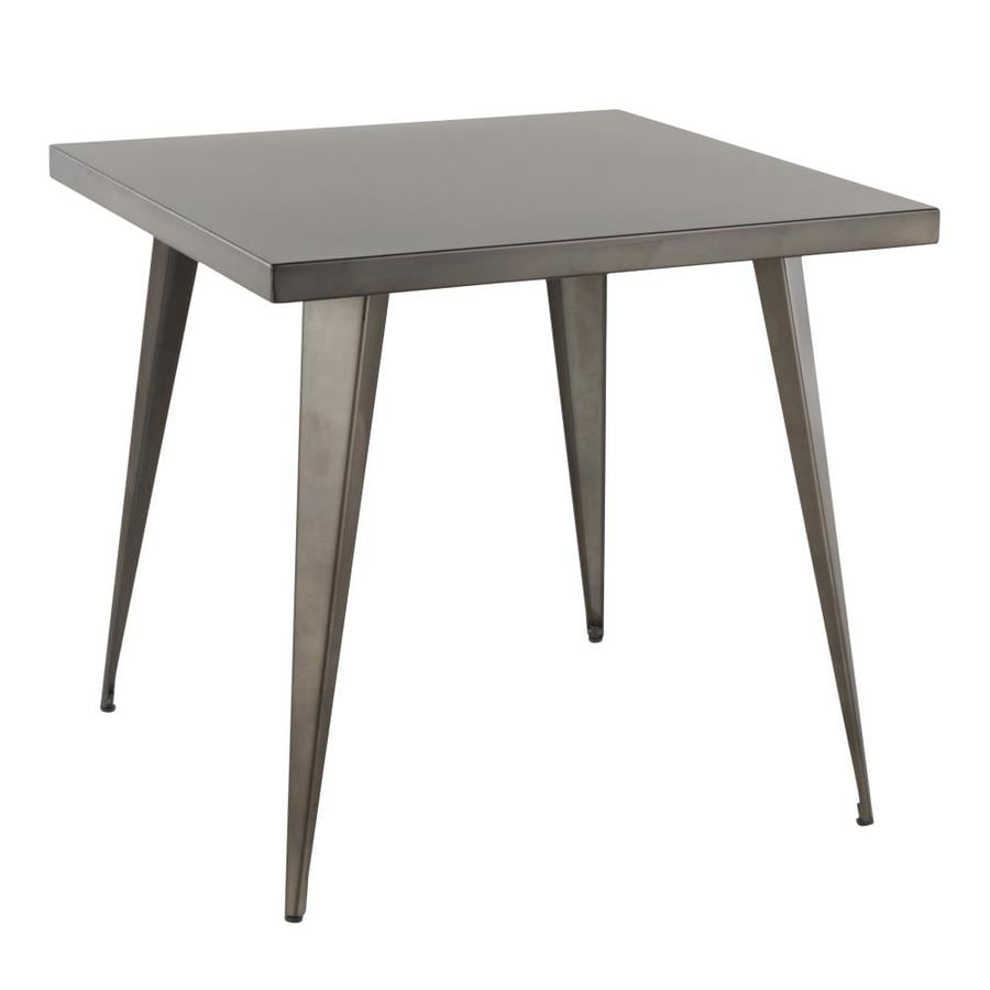 Lumisource Austin Antique Dining Table Metal With Antique Finish Metal Base In The Dining Tables Department At Lowes Com