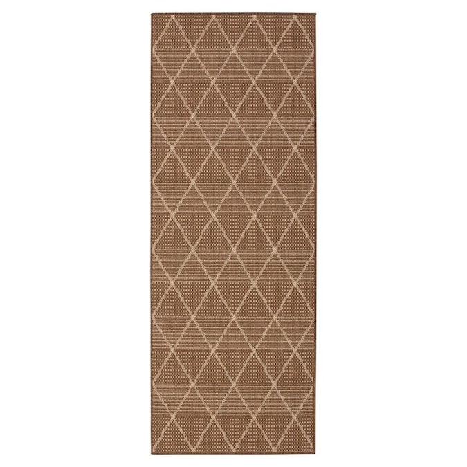 Ottomanson Clear Plastic Brown Indoor Area Rug In The Rugs Department At Lowes Com