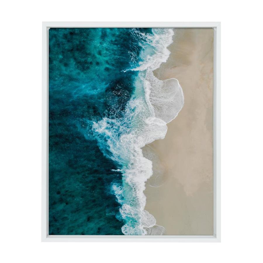 DesignOvation Sylvie White Plastic Framed 24in H x 18in W Coastal