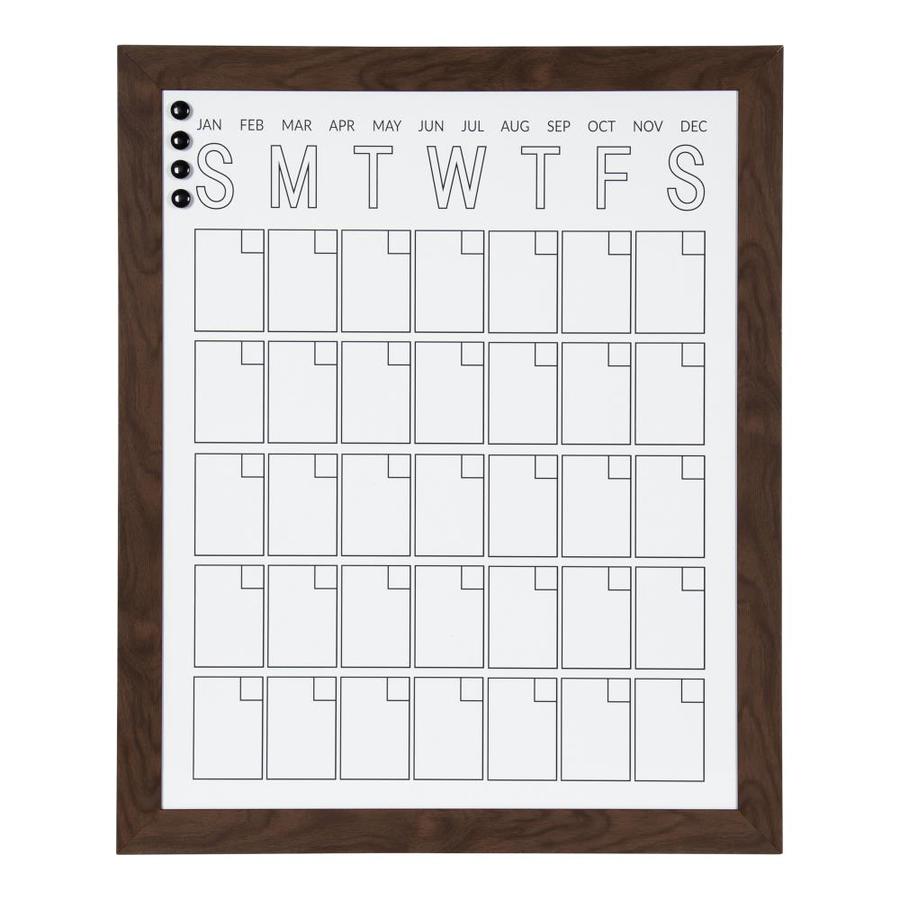 DesignOvation DesignOvation Beatrice Framed Dry Erase Calendar, 27in x