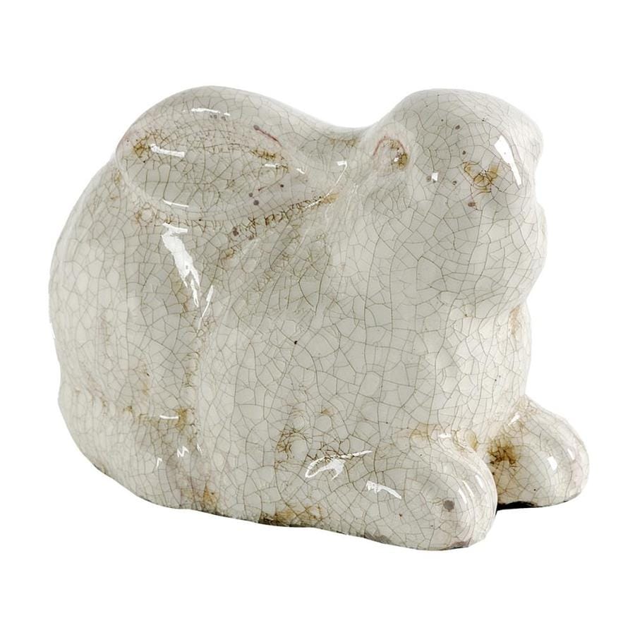 white rabbit garden ornament