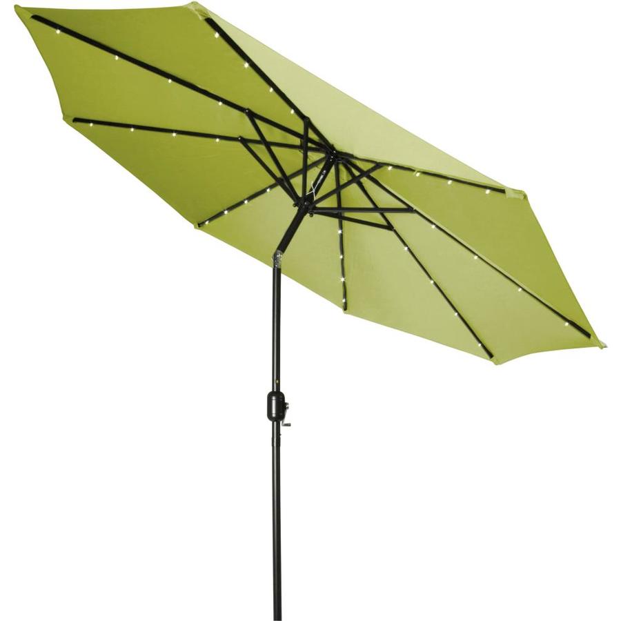 Corliving 10 Ft Round Lime Green With Black Steel Frame Push Button Tilt Market Patio Umbrella In The Patio Umbrellas Department At Lowes Com